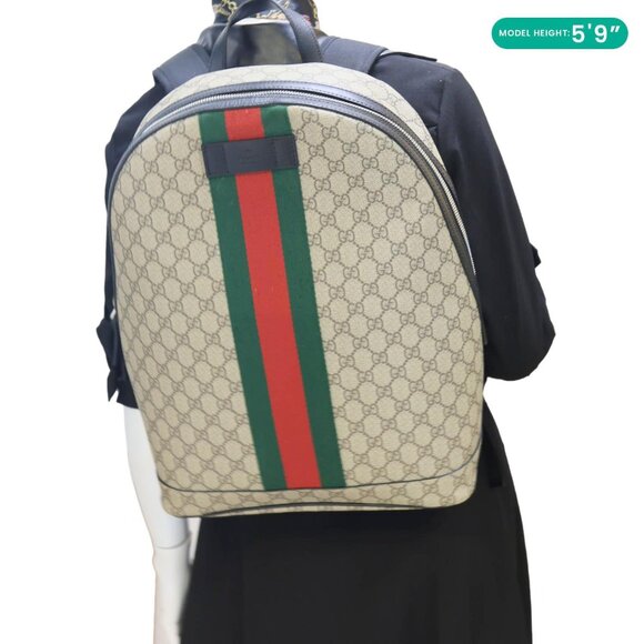 Gucci  Web GG Supreme Canvas Backpack Beige 443805 main image 8